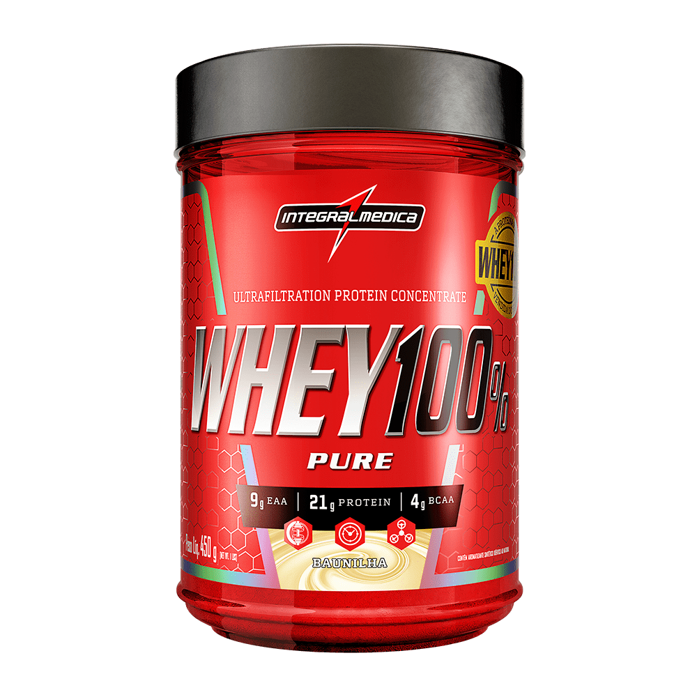 Whey 100% pure | Whey Protein Concentrado - pote 450g