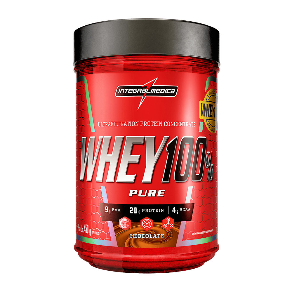 Whey 100% pure | Whey Protein Concentrado - pote 450g