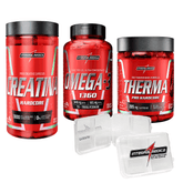 Promopack Creatina Hardcore 120 caps + Ômega 3 120 caps + Therma Pro 120 caps + Porta Cápsulas