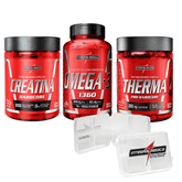 Promopack Creatina Hardcore 60 caps + Ômega 3 60 caps + Therma Pro 60 caps + Porta Cápsulas