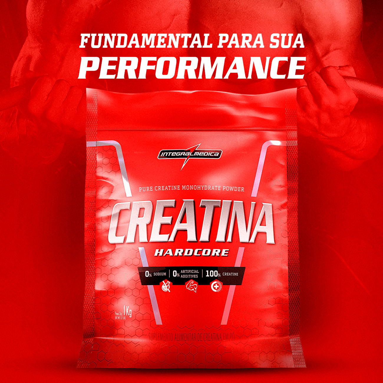Creatina 1kg em pó 100% pura