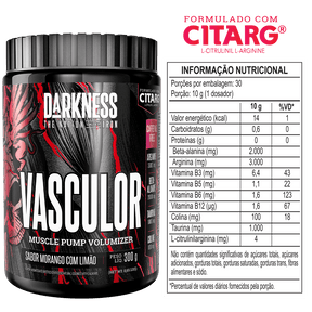 Vasculor Muscle Pump Volumizer 300g Sem Cafeína