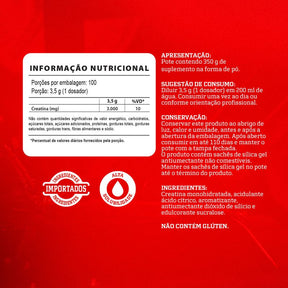 Creatina 350g Hardcore Com Sabor